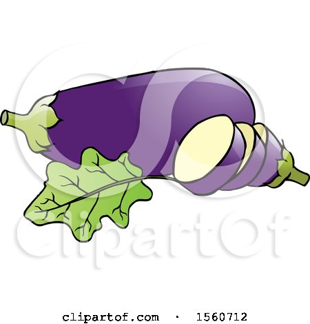 Clipart of Eggplants - Royalty Free Vector Illustration by Lal Perera