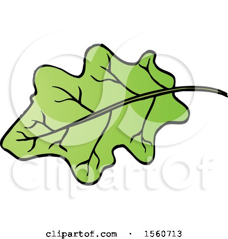 Clipart of an Eggplant Leaf - Royalty Free Vector Illustration by Lal Perera