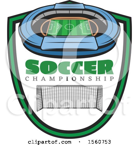 Clipart of a Soccer Field Design - Royalty Free Vector Illustration by Vector Tradition SM