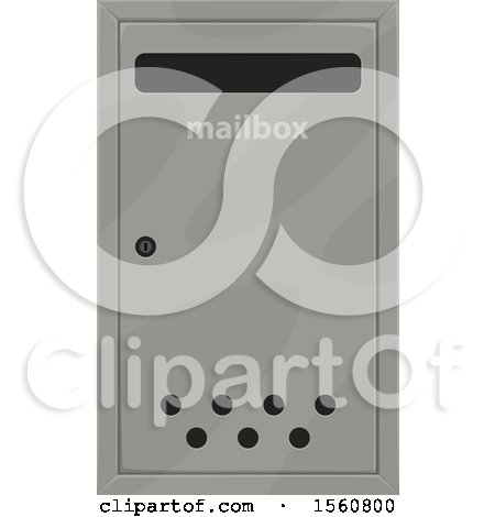 Clipart of a Metal Mailbox - Royalty Free Vector Illustration by Vector Tradition SM