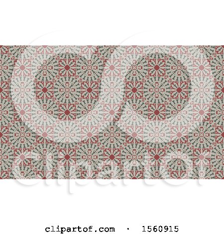 Clipart of a Decor Tiles Background - Royalty Free Vector Illustration by dero