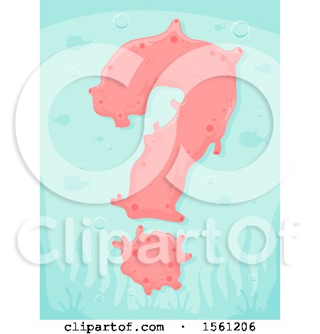 Clipart of a Question Mark Made of Corals - Royalty Free Vector Illustration by BNP Design Studio