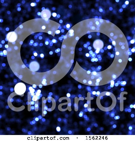 Clipart of a Blue Bokeh Background - Royalty Free Illustration by KJ Pargeter