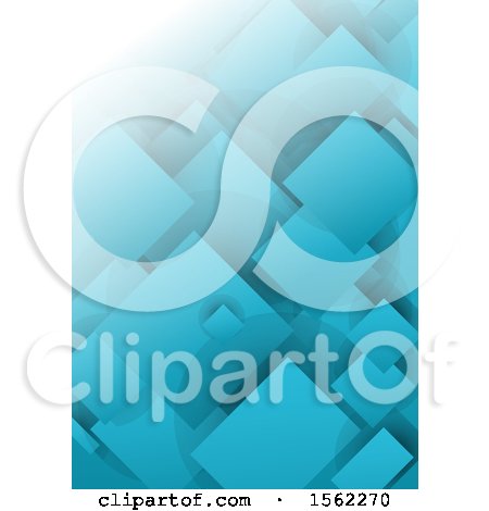 Clipart of a Blue Geometric Background - Royalty Free Vector Illustration by KJ Pargeter