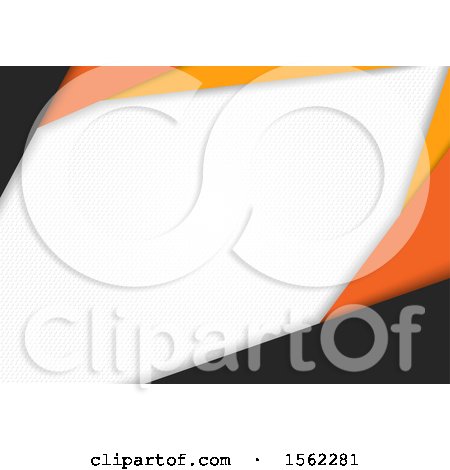 Clipart of a Black and Orange Abstract Background - Royalty Free Vector Illustration by dero