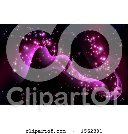 Clipart of a Magical Light Wave with Sparkles - Royalty Free Vector Illustration by AtStockIllustration