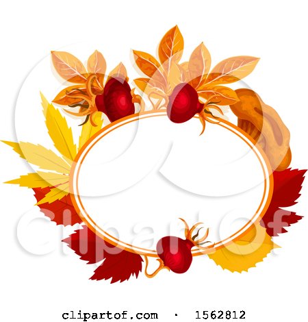 Clipart of a Seasonal Fall Autumn Design with Leaves - Royalty Free Vector Illustration by Vector Tradition SM