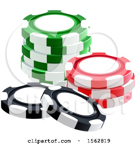 Clipart of a Stack of Poker Chips - Royalty Free Vector Illustration by Vector Tradition SM