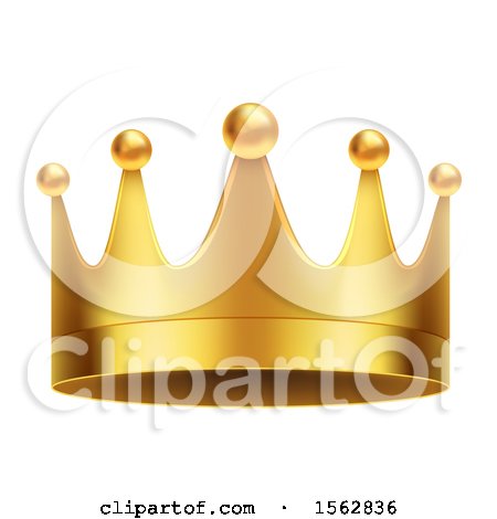 Clipart of a Golden Crown - Royalty Free Vector Illustration by Vector Tradition SM