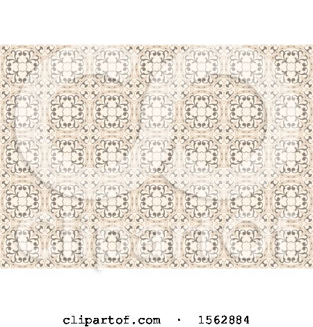 Clipart of a Tile Background - Royalty Free Vector Illustration by dero