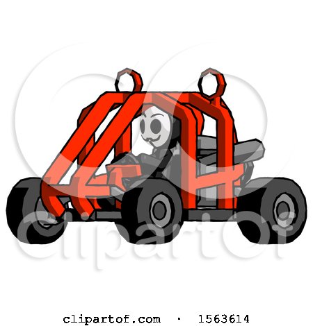 Black Little Anarchist Hacker Man Riding Sports Buggy Side Angle View by Leo Blanchette