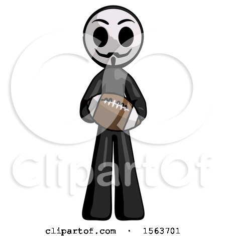 Black Little Anarchist Hacker Man Giving Football to You by Leo Blanchette