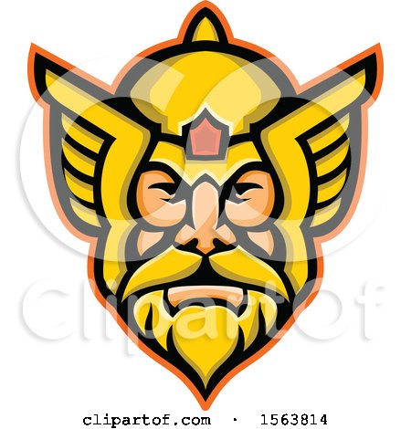 Clipart of a Mascot of Thor - Royalty Free Vector Illustration by patrimonio
