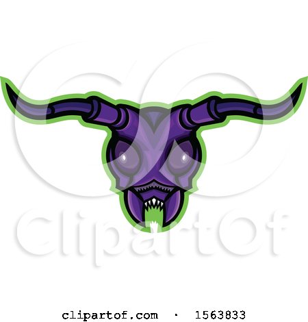 Clipart of a Long Horned Beetle Mascot Head - Royalty Free Vector Illustration by patrimonio