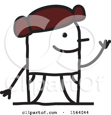 Clipart of a Happy Stick Spanish Man - Royalty Free Vector Illustration by NL shop