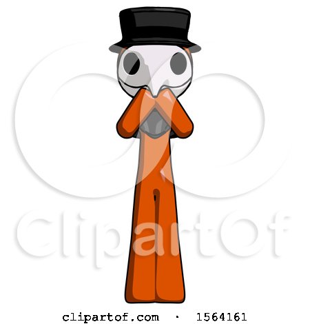 Orange Plague Doctor Man Laugh, Giggle, or Gasp Pose by Leo Blanchette