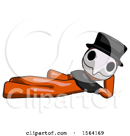 Orange Plague Doctor Man Reclined on Side by Leo Blanchette