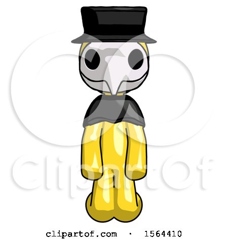 Yellow Plague Doctor Man Kneeling Front Pose by Leo Blanchette