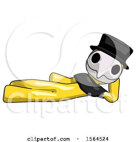 Yellow Plague Doctor Man Reclined on Side by Leo Blanchette