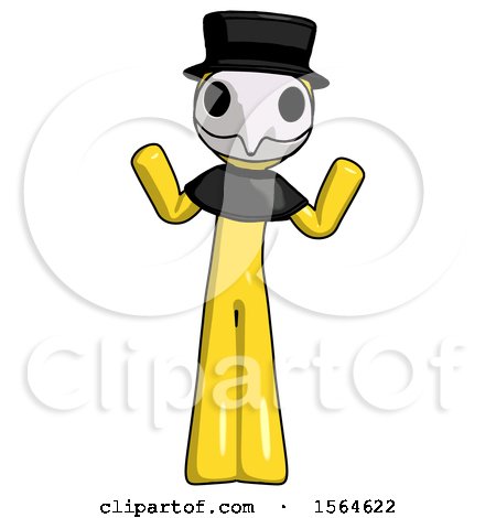 Yellow Plague Doctor Man Shrugging Confused by Leo Blanchette