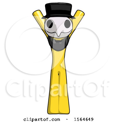 Yellow Plague Doctor Man Hands up by Leo Blanchette