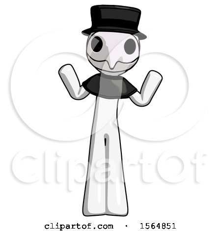 White Plague Doctor Man Shrugging Confused by Leo Blanchette
