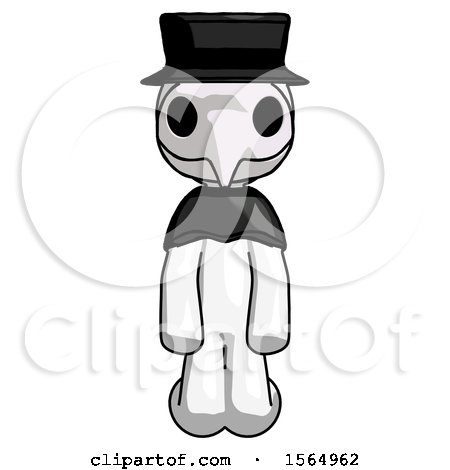 White Plague Doctor Man Kneeling Front Pose by Leo Blanchette