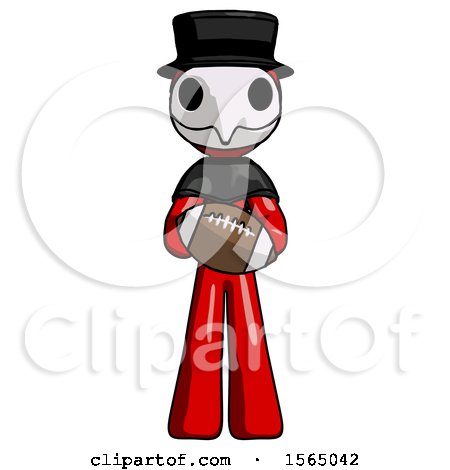 Red Plague Doctor Man Giving Football to You by Leo Blanchette