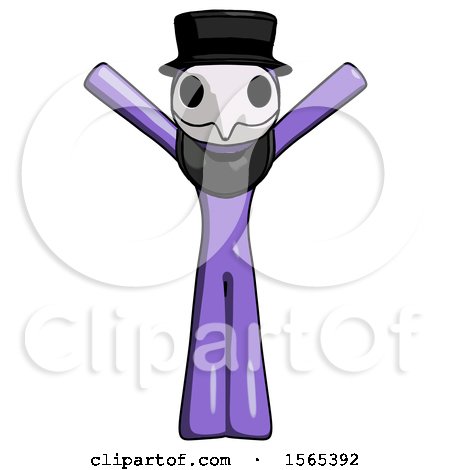 Purple Plague Doctor Man with Arms out Joyfully by Leo Blanchette