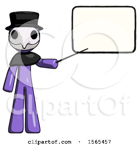 Purple Plague Doctor Man Giving Presentation in Front of Dry-erase Board by Leo Blanchette