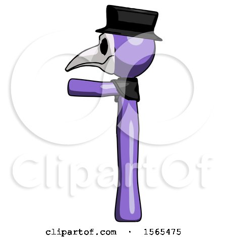 Purple Plague Doctor Man Pointing Left by Leo Blanchette