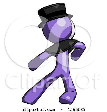 Purple Plague Doctor Man Karate Defense Pose Left by Leo Blanchette