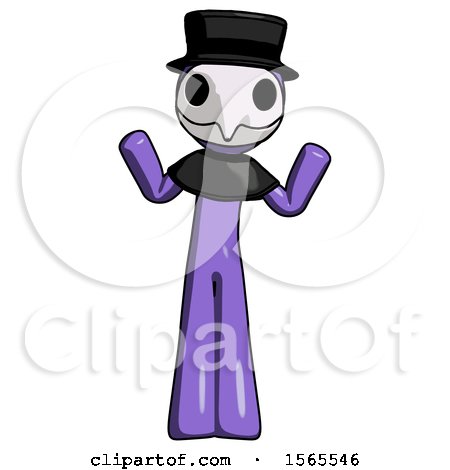 Purple Plague Doctor Man Shrugging Confused by Leo Blanchette