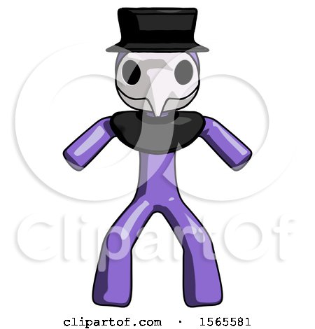Purple Plague Doctor Male Sumo Wrestling Power Pose by Leo Blanchette