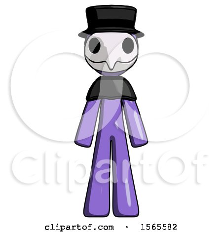 Purple Plague Doctor Man Standing Facing Forward by Leo Blanchette