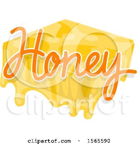 Clipart of a Honeycomb Block with Text - Royalty Free Vector Illustration by Vector Tradition SM