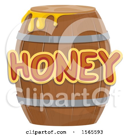 Clipart of a Honey Barrel - Royalty Free Vector Illustration by Vector Tradition SM