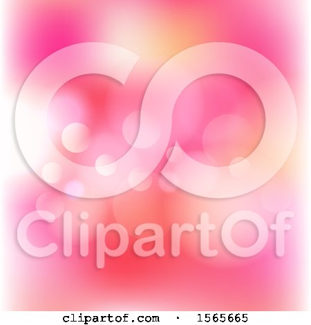 Clipart of a Blurred Pink Background with Bokeh Flares - Royalty Free Vector Illustration by KJ Pargeter