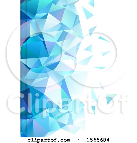 Clipart of a Blue Low Poly Geometric Background - Royalty Free Vector Illustration by KJ Pargeter