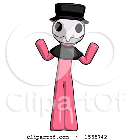 Pink Plague Doctor Man Shrugging Confused by Leo Blanchette