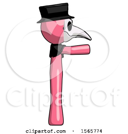 Pink Plague Doctor Man Pointing Right by Leo Blanchette