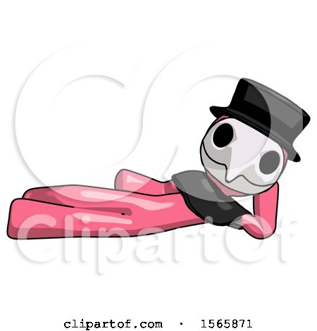 Pink Plague Doctor Man Reclined on Side by Leo Blanchette