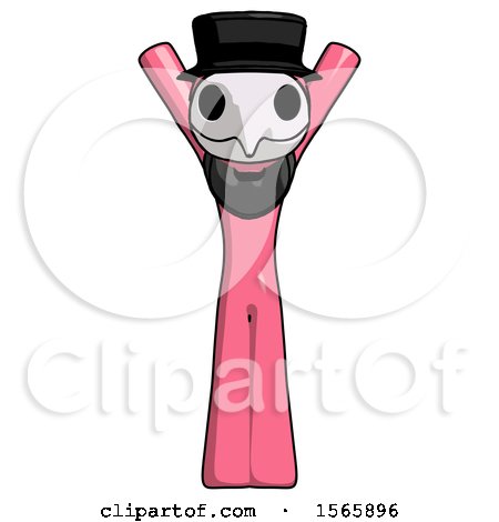 Pink Plague Doctor Man Hands up by Leo Blanchette