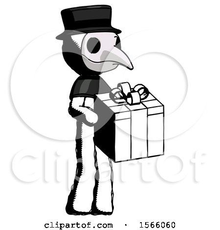 Ink Plague Doctor Man Giving a Present by Leo Blanchette