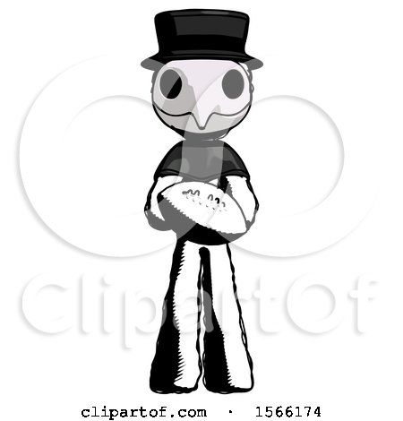 Ink Plague Doctor Man Giving Football to You by Leo Blanchette