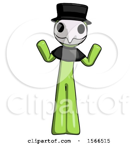 Green Plague Doctor Man Shrugging Confused by Leo Blanchette