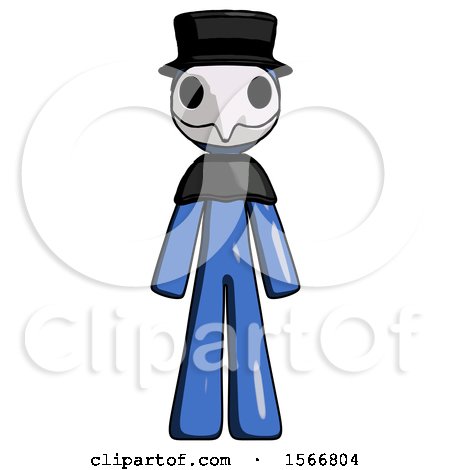 Blue Plague Doctor Man Standing Facing Forward by Leo Blanchette