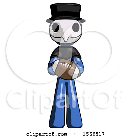 Blue Plague Doctor Man Giving Football to You by Leo Blanchette