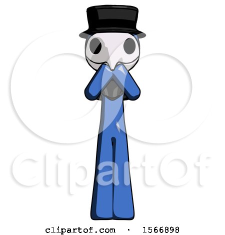 Blue Plague Doctor Man Laugh, Giggle, or Gasp Pose by Leo Blanchette