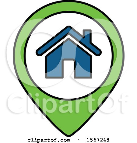 Clipart of a Home Address Icon - Royalty Free Vector Illustration by dero
